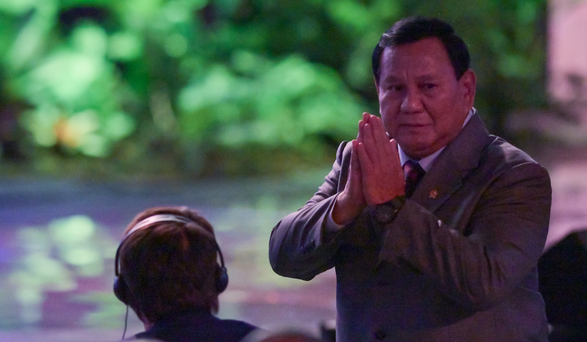 Menteri Pertahanan sekaligus Presiden Terpilih Prabowo Subianto menghadiri pembukaan World Water Forum ke-10