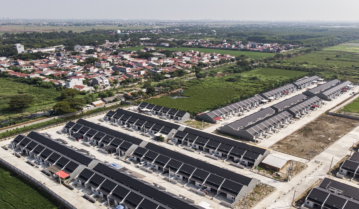 Ilustrasi--Foto udara suasana perumahan di kawasan Babelan, Bekasi, Jawa Barat.