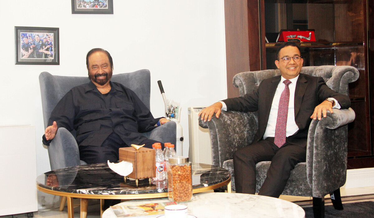 Surya Paloh dan Anies Baswedan.