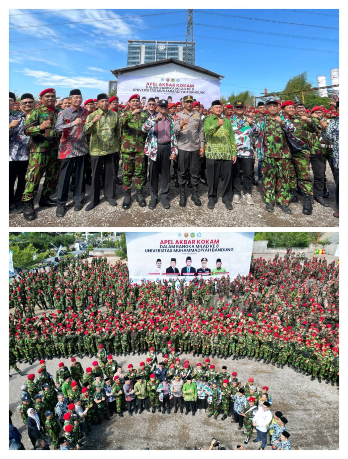 Apel akbar anggota Komando Kesiapsiagaan Angkatan Muda Muhammadiyah (KOKAM) di Universitas Muhammadiyah Bandung