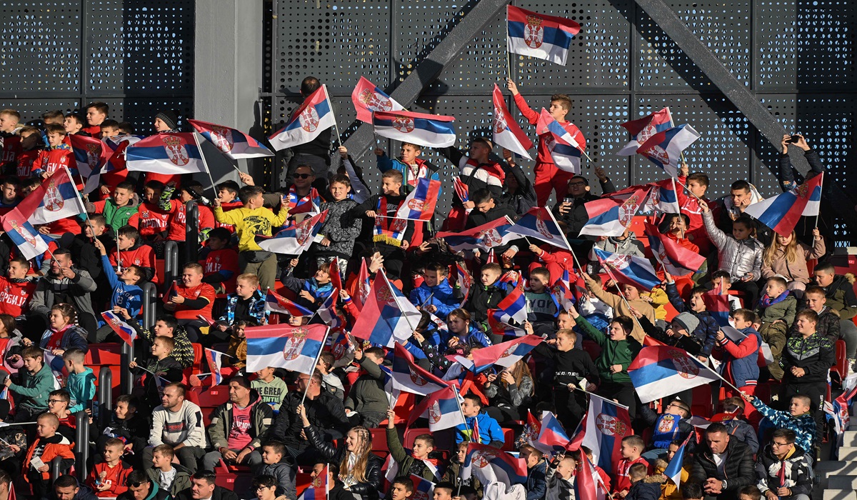 Pendukung timnas Serbia