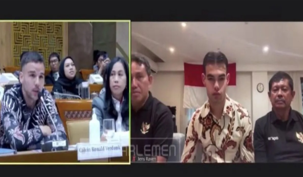 Tangkapan layar calon pemain Indonesia Calvin Verdonk (kiri) dan Jens Raven (kanan) saat mengikuti proses naturalisasi.