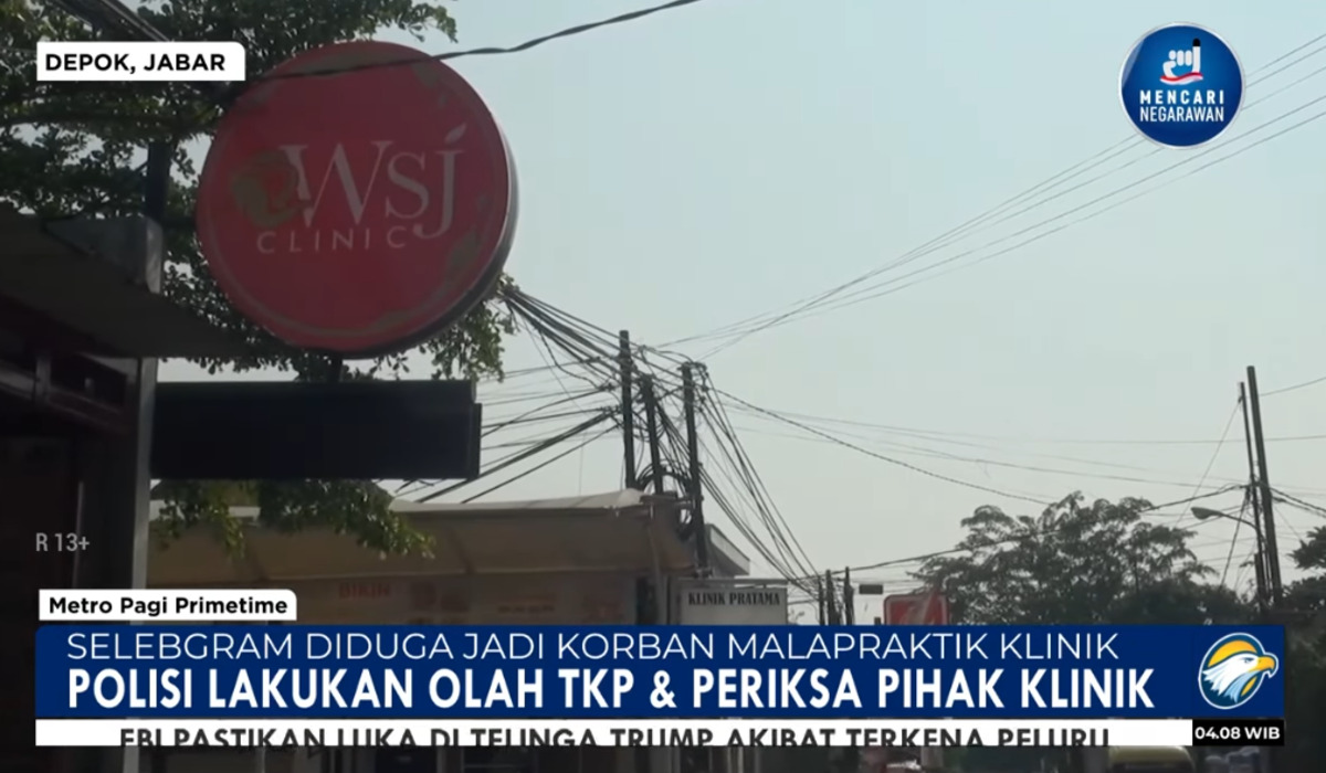 Klinik kecantikan WSJ di Depok, yang viral setelah selebgram tewas pascasedot lemak.