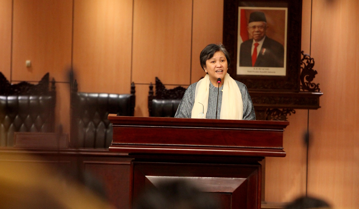 Wakil Ketua MPR Lestari Moerdijat menyampaikan pandangannya dalam peluncuran buku Pancasila