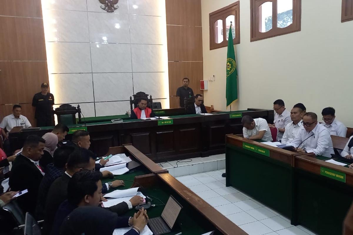 Suasana persidangan praperadilan Pegi Setiawan di Pengadilan Negeri Bandung, Jawa Barat, Rabu (3/7).