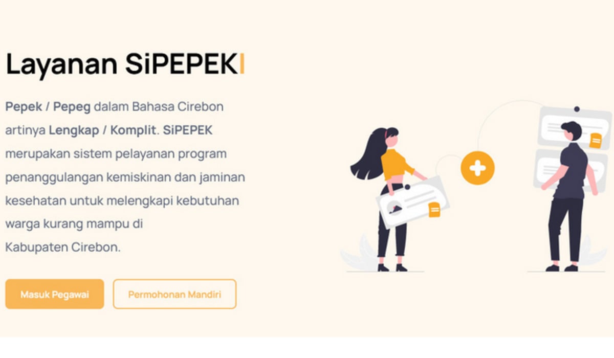 Aplikasi SiPEPEK Pemkab Cirebon.