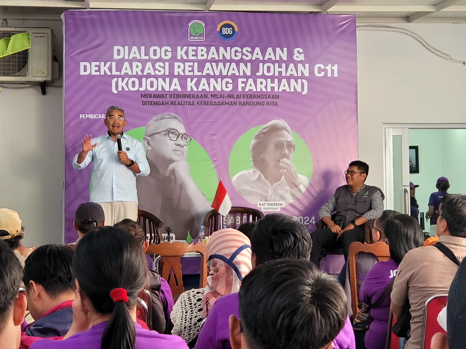 M Farhan berbicara dalam dialog kebangsaan dan deklarasi relawan Johan C 11 