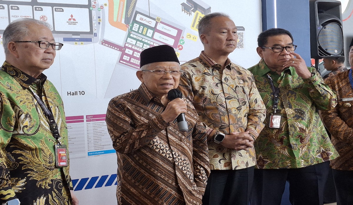 Wapres Ma'ruf Amin saat membuka GIIAS 2024