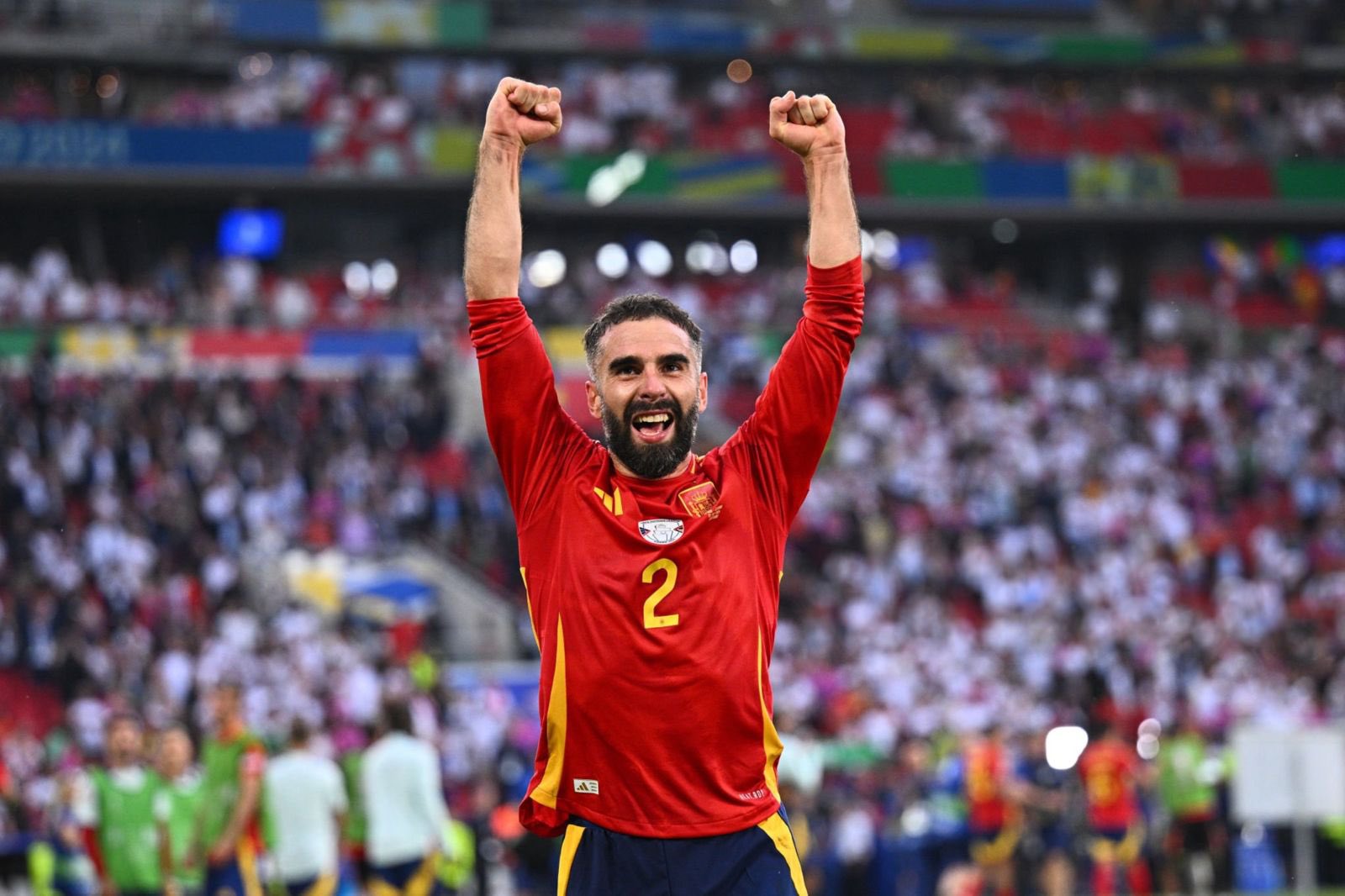 Pemain Spanyol Dani Carvajal. 