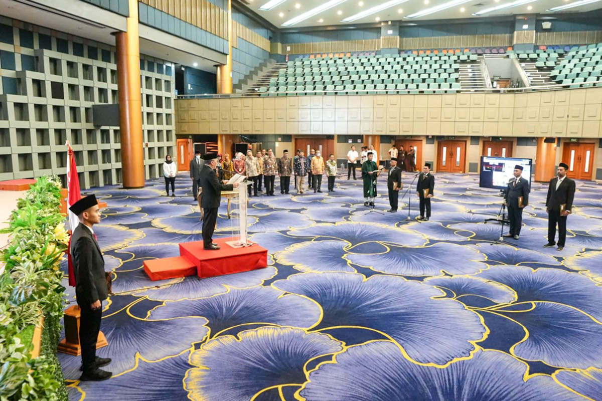 Pelantikan tiga Kepala Organisasi Riset (OR) BRIN yang baru.