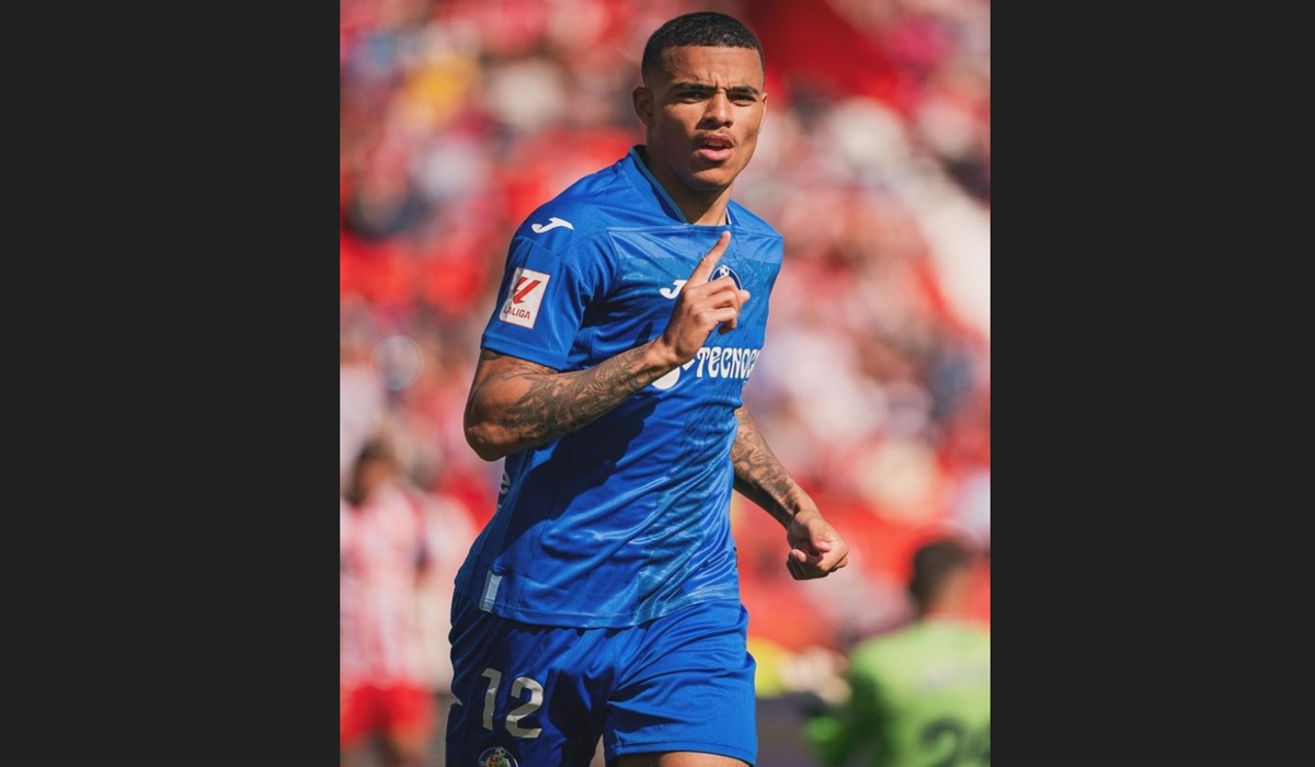 Pemain Manchester United, yang musim lalu bermain di Getafe, Mason Greenwood.