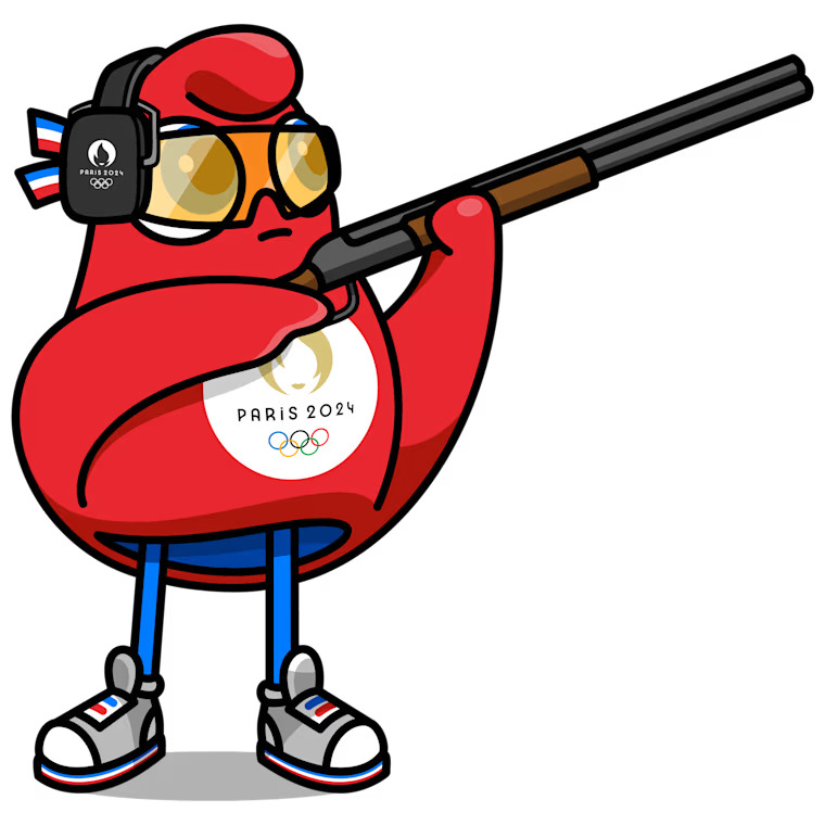 Ilustrasi: Logo cabang olahraga menembak Olimpiade Paris 2024