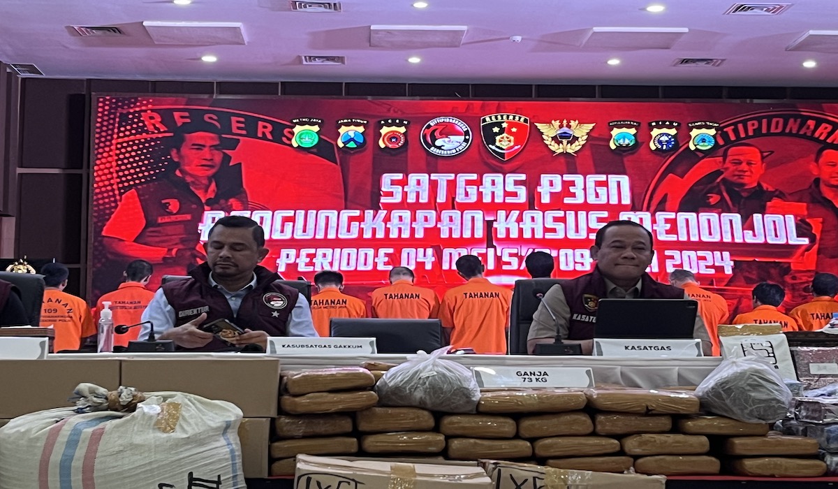 Bareskrim Polri berhasil mengungkap tujuh kasus narkoba besar