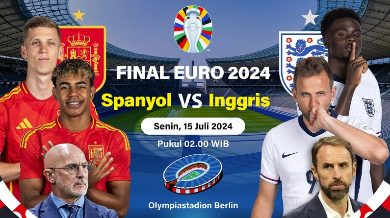 Final Piala Eropa Spanyol vs Inggris