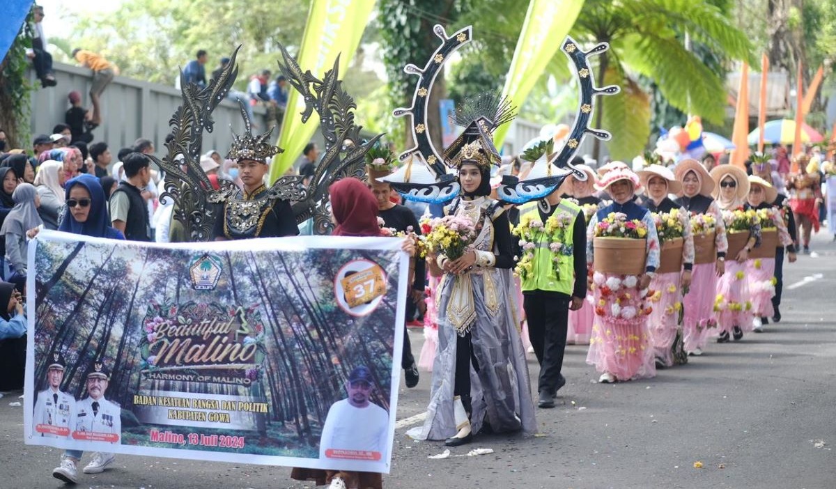Fashion Carnaval dalam acara Beautiful Malino 2024 di Gowa.