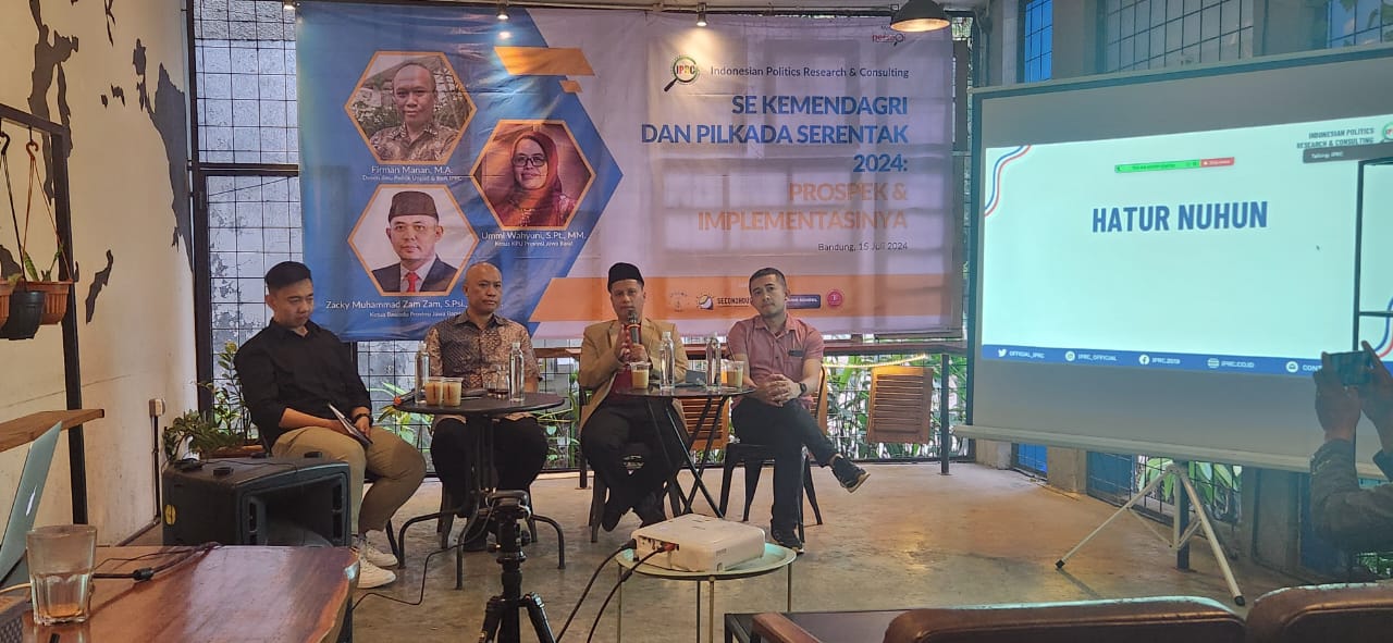 Diskusi Indonesian Politics Research & Consulting (IPRC) menyoroti keikutsertaan penjabat pemimpin daerah dalam pilkada 