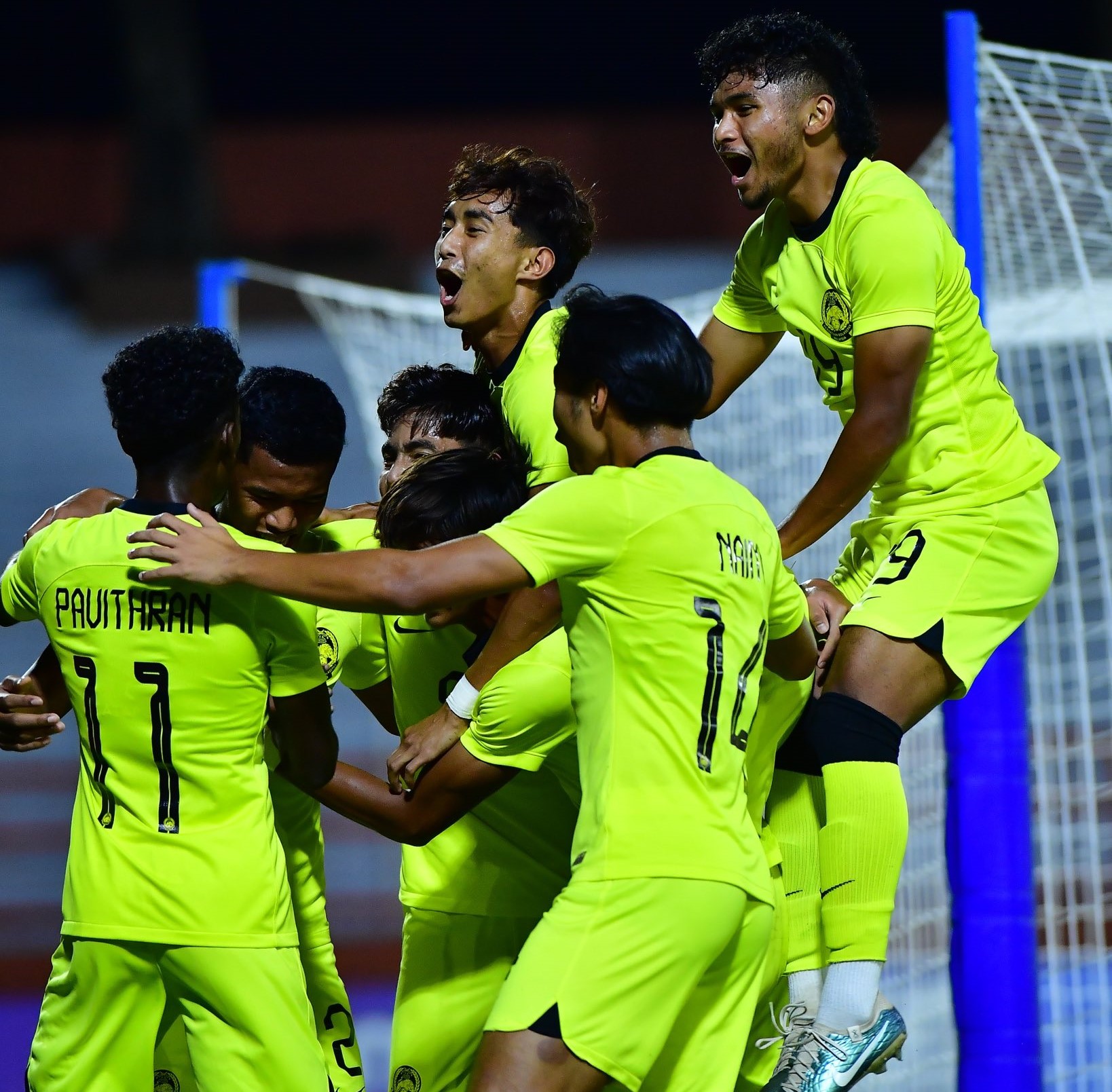 Pemain tim U-19 Malaysia. 