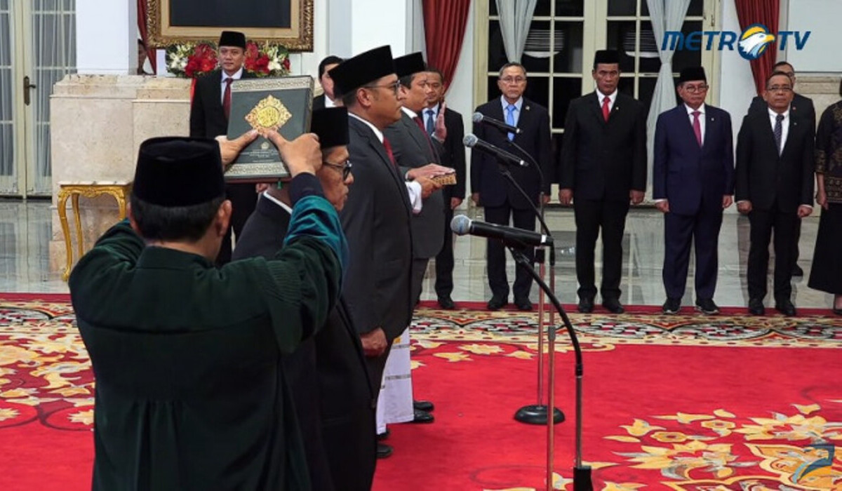 Ketua DPD Partai Gerindra Jawa Tengah (Jateng), Sudaryono saat diangkat jadi Wamentan.