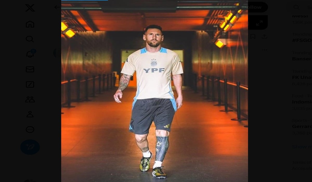 Penyerang timnas Argentina Lionel Messi