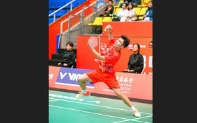 Pebulu Tangkis putra Tiongkok Zhang Zhi Jie.