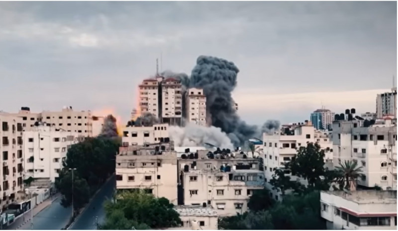 Suasana di salah satu sudut Gaza, pertengahan Juli 2024