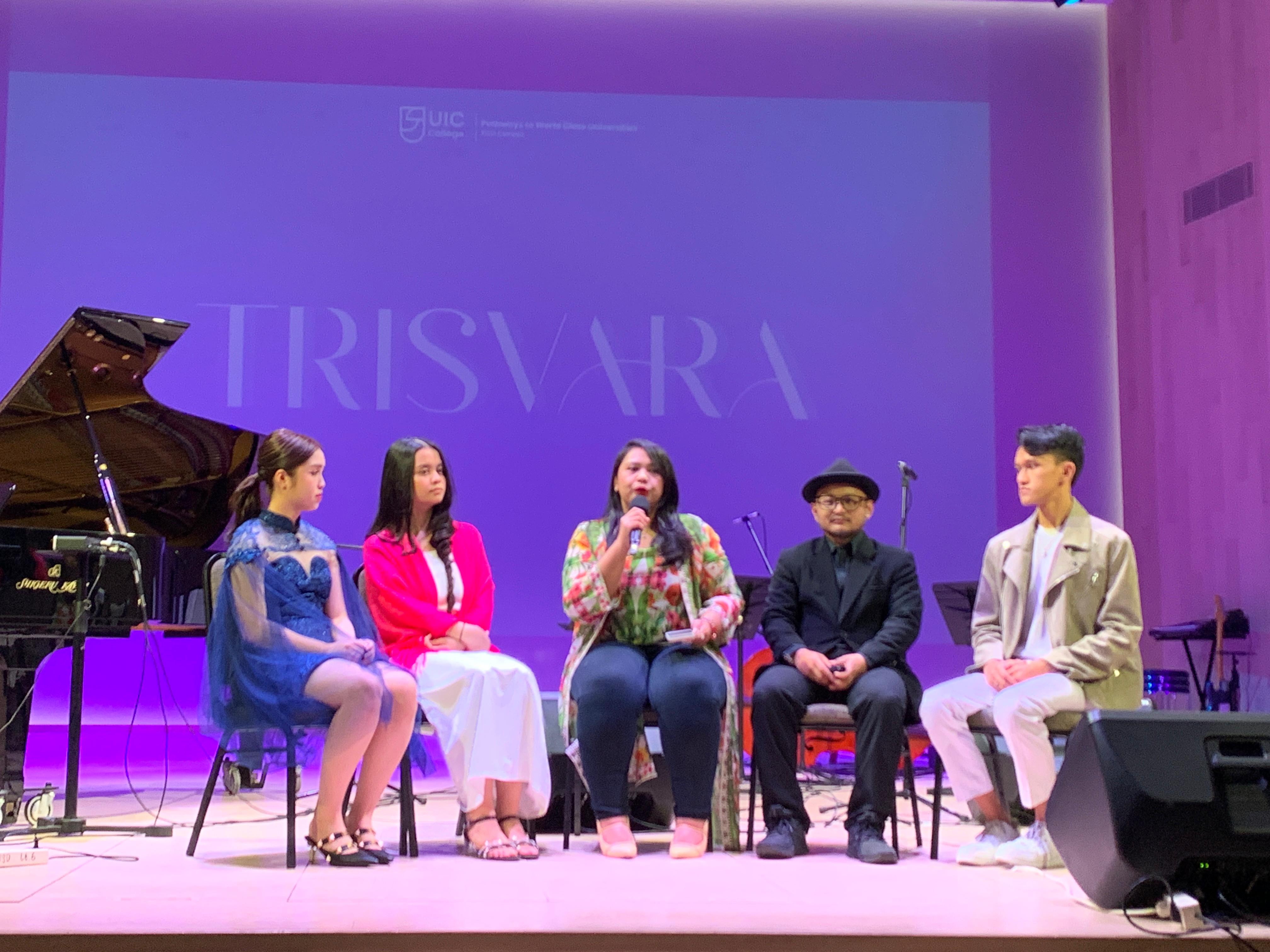 Tiga musisi muda berbakat, Alicia Annabel Melvin, Theodora Shallom Marbun (Shall), dan Nathanael Brilian Palka (Nial Palka)