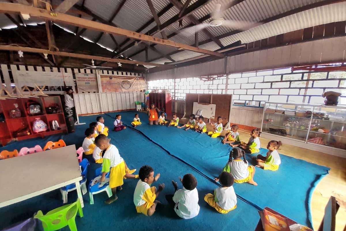 Ilustrasi anak usia dini tengah belajar.