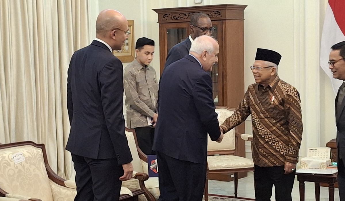 Wakil Presiden atau Wapres Ma’ruf Amin menerima Biro Komite Palestina PBB