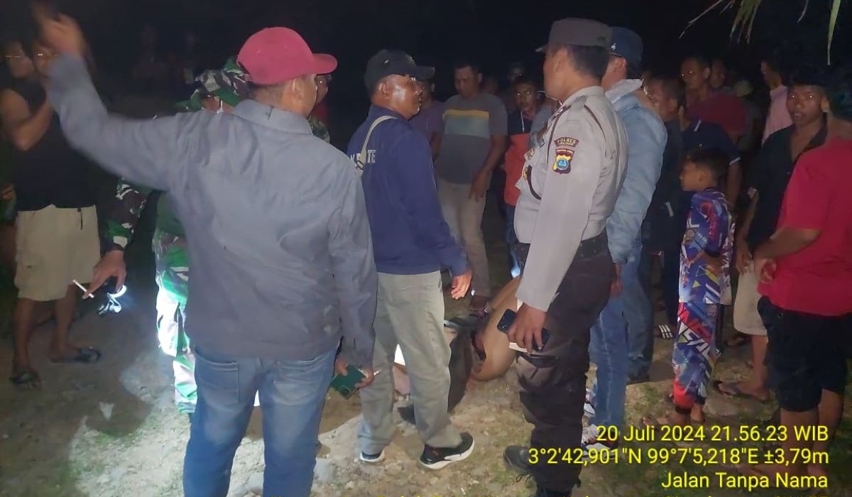 Polisi saat datang ke lokasi kejadian.