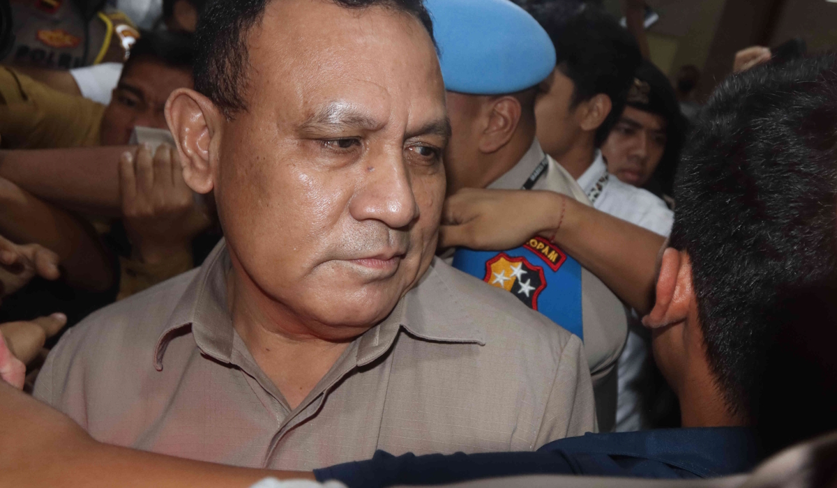 Firli Bahuri keluar dari Gedung Badan Reserse Kriminal (Bareskrim) Polri 