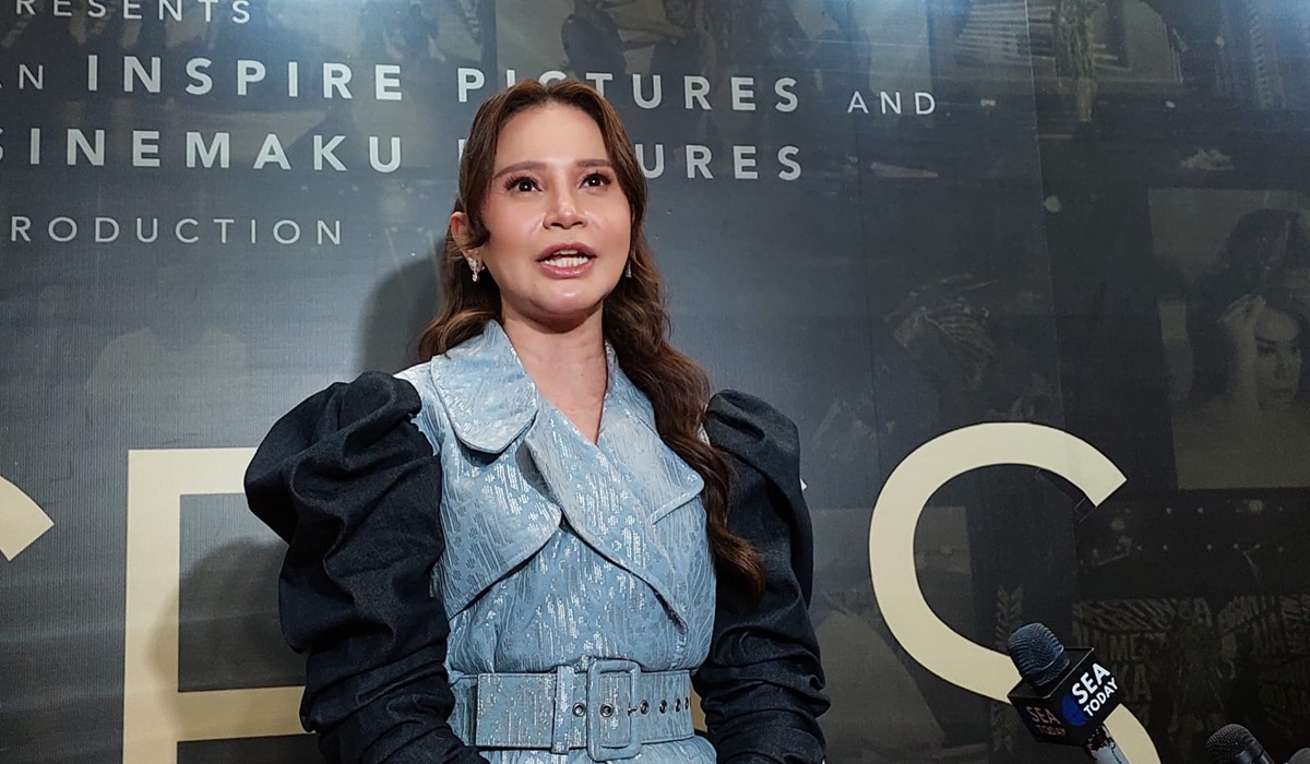 Rossa di acara press screening dan konferensi pers film All Access to Rossa 25 Shinning Years di Plaza Indonesia, Jakarta, Senin (30/7).