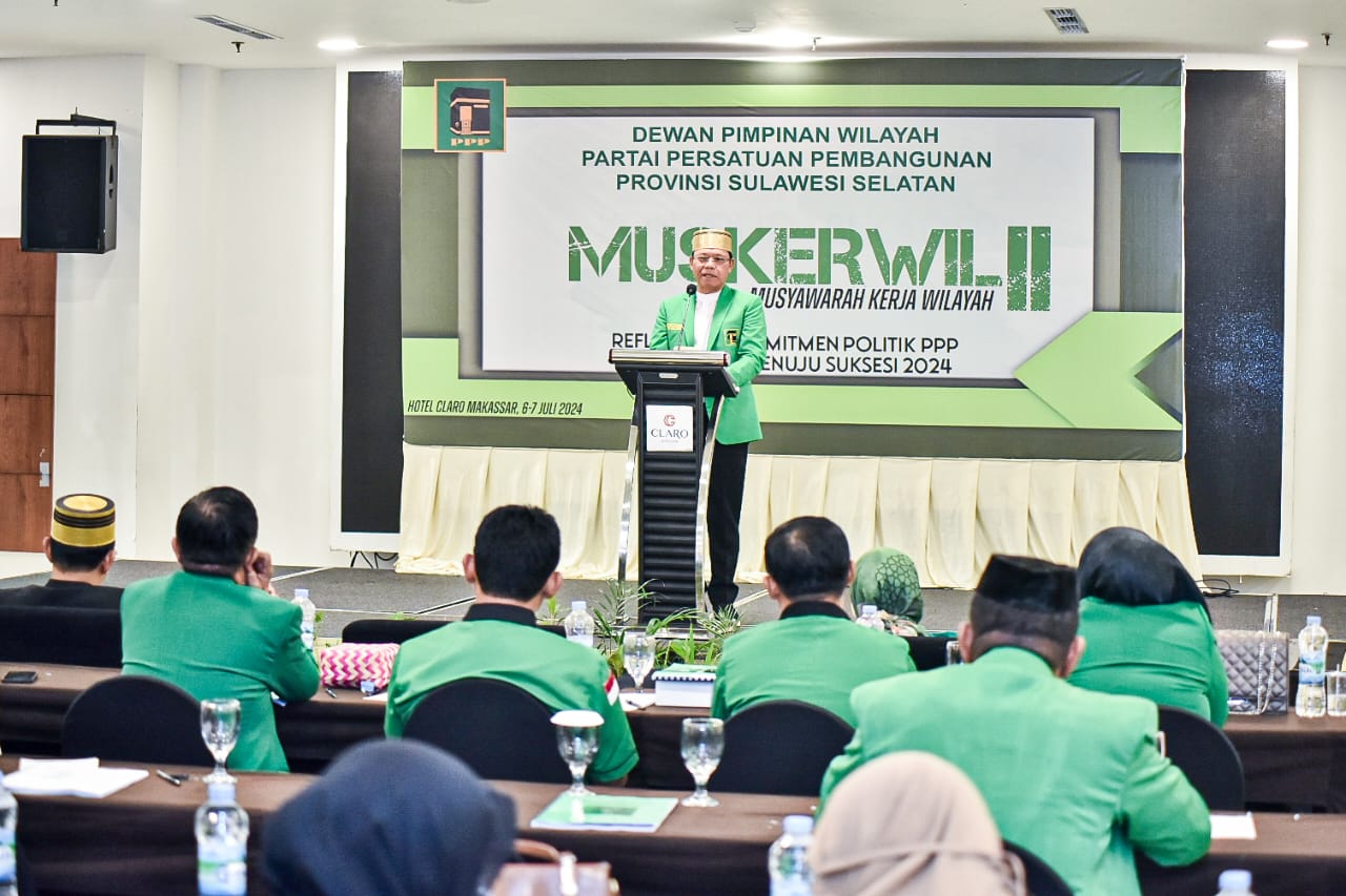 Musyawarah Kerja Wilayah (Mukerwil) DPW PPP Sulsel, di Claro Hotel, Makassar, Sabtu (6/7).