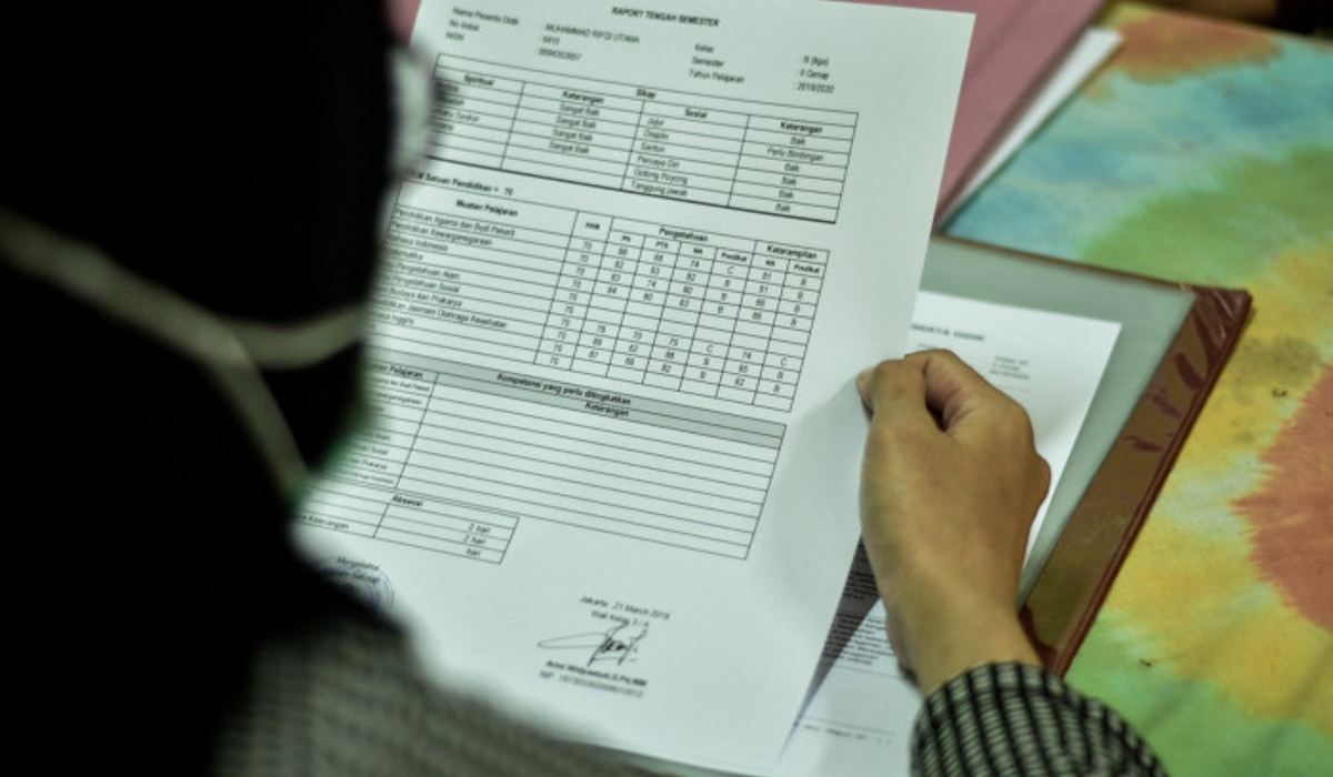Ilustrasi: rapor siswa