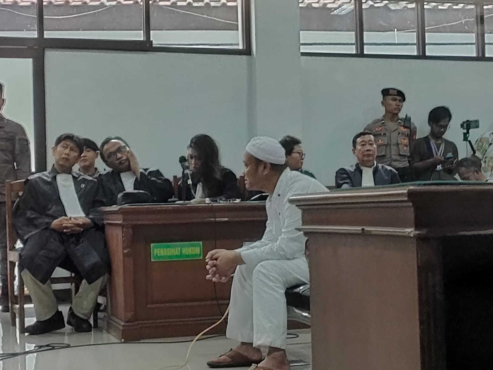 Suasana persidangan kasus pembunuhan ibu dan anak di Subang