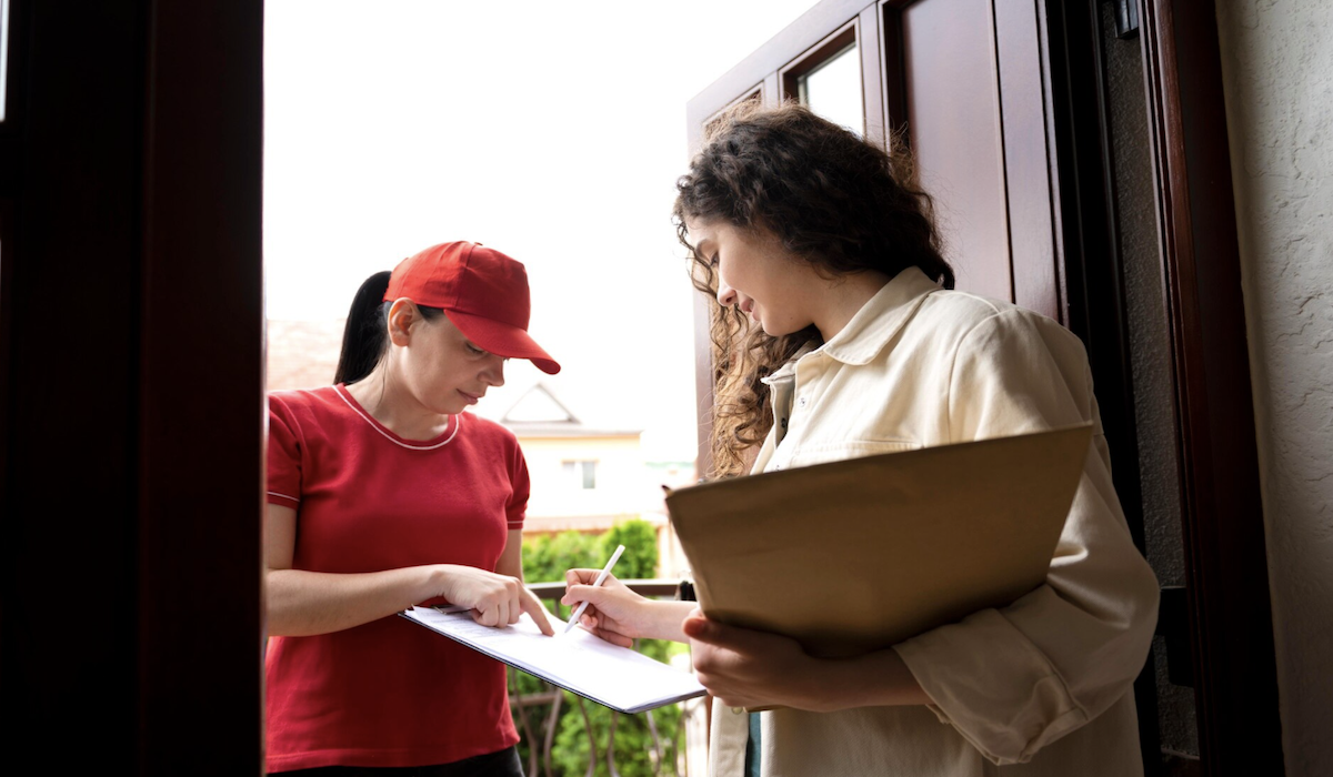 Ilustrasi pengiriman paket