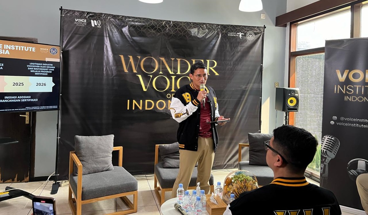 Menpaekraf Sandiaga Uno di acara Wonder Voice of Indonesia 2024.