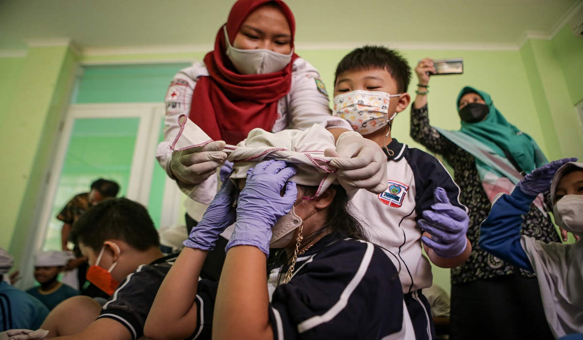 Ilustrasi--Sejumlah siswa mengikuti pelatihan Dokter Kecil di Puskesmas Panunggangan Barat, Kota Tangerang, Banten.