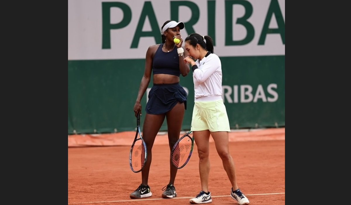 Pasangan ganda putri Aldila Sutjiadi dan Asia Muhammad