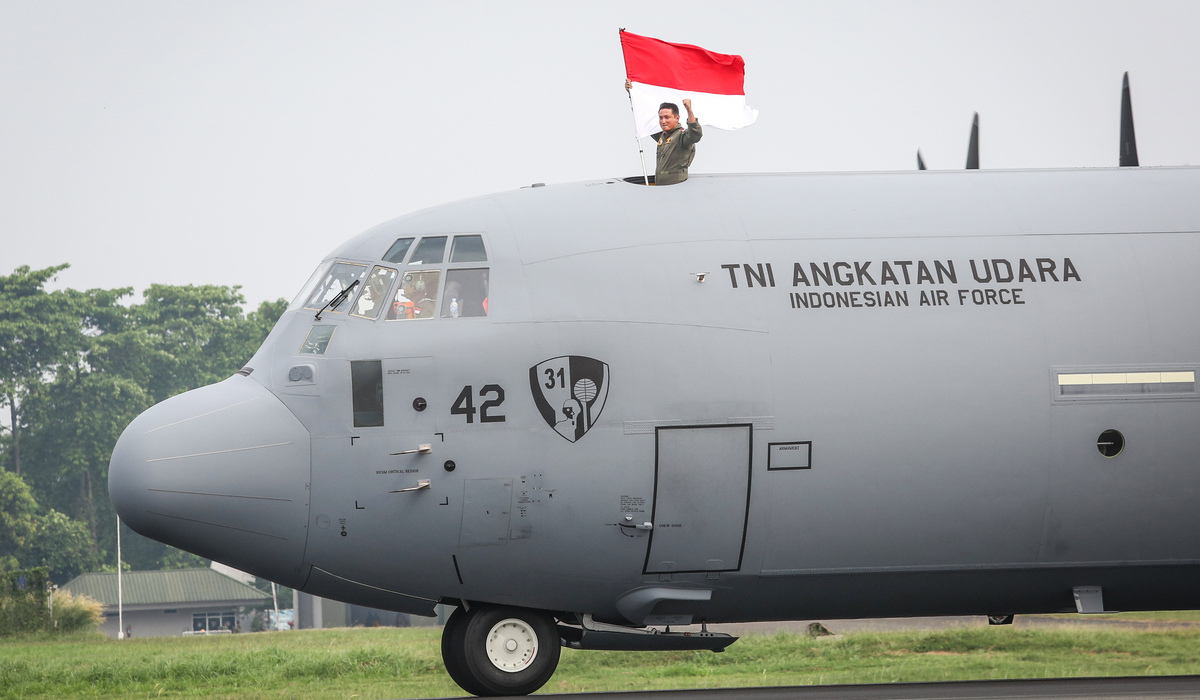 Ilustrasi pesawat TNI AU RI.