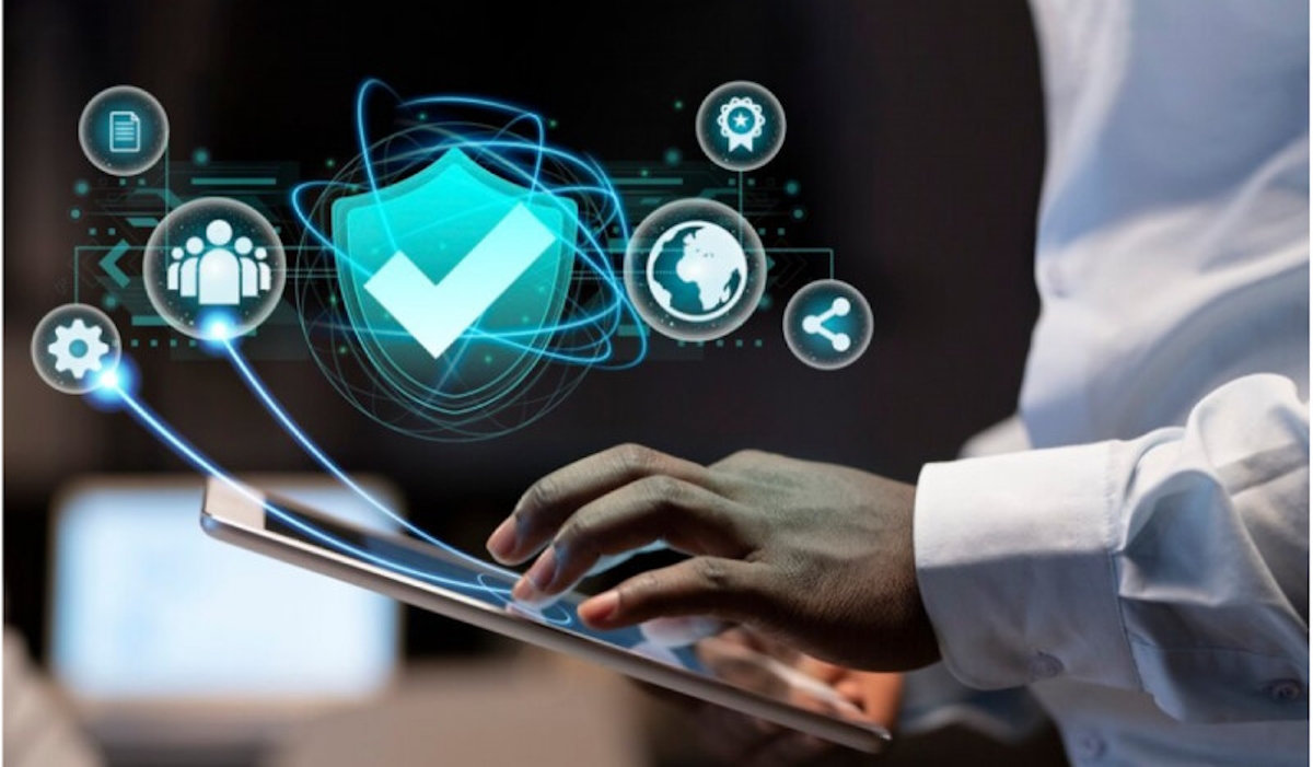 Ilustrasi pertahanan siber.