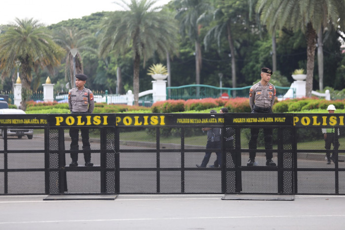 Ilustrsi Polisi amankan aksi demo. 
