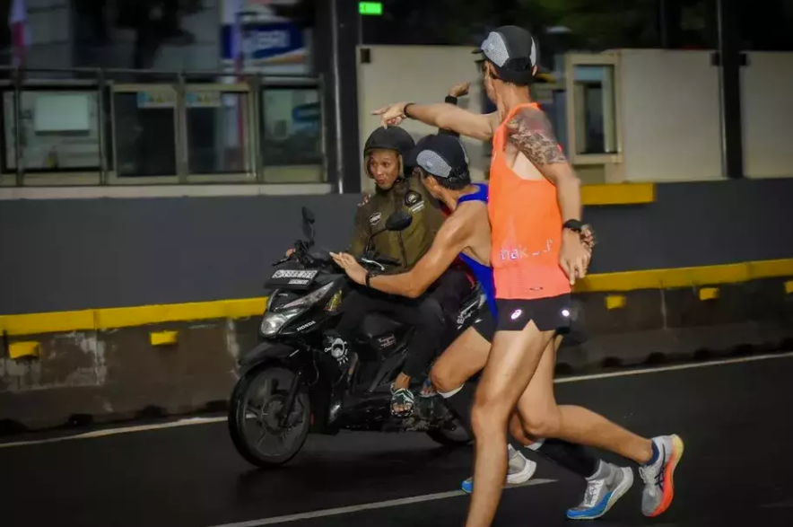 Aksi penjambretan saat car free day (CFD) di Jalan Jenderal Sudirman