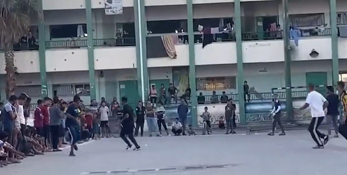 Suasana sekolah sebelum terjadi serangan Israel