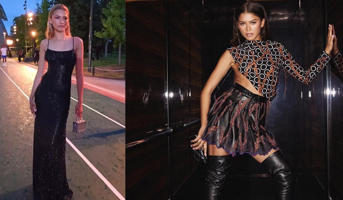 Zendaya tampil menawan dalam gaun hitam Louis Vuitton di Prelude to the Olympics 2024 di Fondation Louis Vuitton, Paris, pada 25 Juli. 