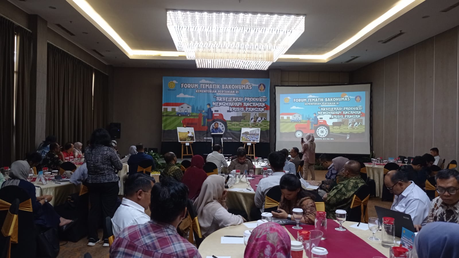 Forum tematik bakohumas Kementan sosialikasikan stategi Kementan dalam menjaga ketahanan pangan di Purwakarta, Selasa (30/7) sore.