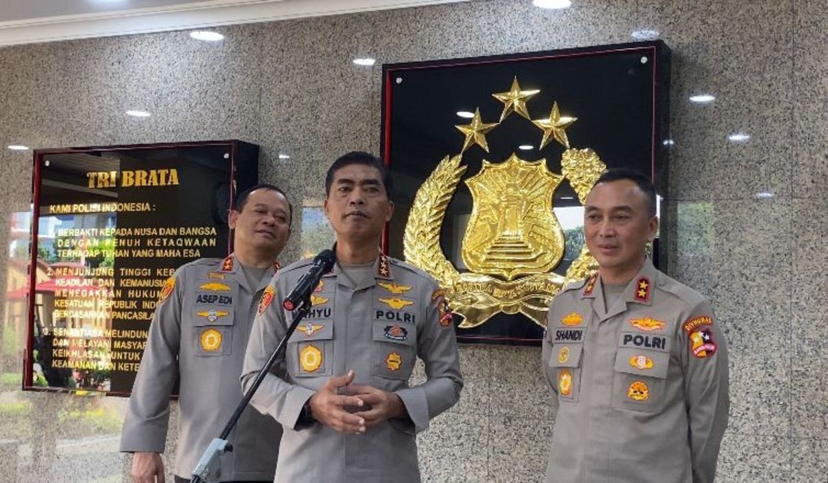 KABARESKRIM Polri Komjen Wahyu Widada dalam jumpa pers di Jakarta, 15 Juli 2024.