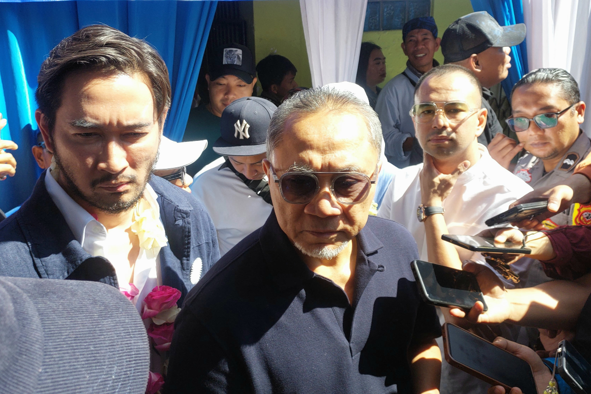 Menteri Perdagangan, Zulkifli Hasan saat kunjungan di Cisarua, Kabupaten Bandung Barat.