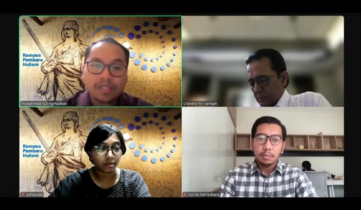 Diskusi online bertajuk 'Kupas Tuntas Seleksi Capim dan Dewas KPK'