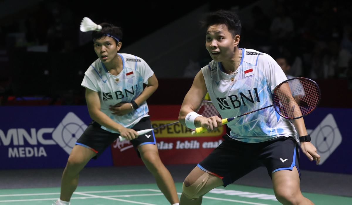 PASANGAN ganda putri Indonesia, Apriyani Rahayu/Siti Fadia Silva Ramadhanti