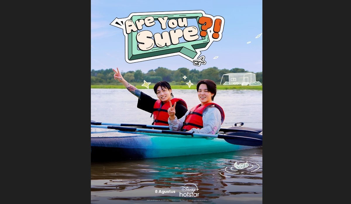 Personel BTS Jimin dan Jungkook di acara variety show Are You Sure?! yang tayang di Disney+ Hotstar.